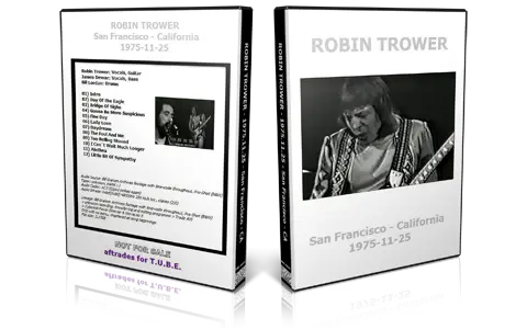 Artwork Cover of Robin Trower 1975-11-25 DVD San Francisco Proshot