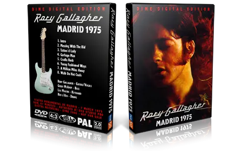 Artwork Cover of Rory Gallagher 1975-03-07 DVD Madrid Proshot