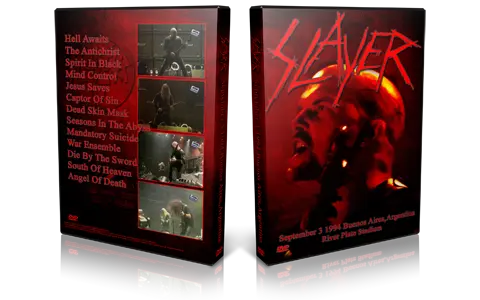 Artwork Cover of Slayer 1994-09-03 DVD Buenos Aires Proshot