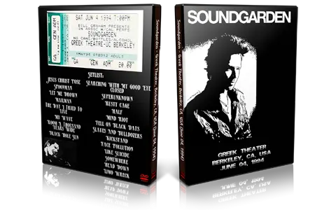Artwork Cover of Soundgarden 1994-06-04 DVD Berkeley Audience