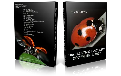 Artwork Cover of The Sundays 1997-12-02 DVD Philadelphia Audience