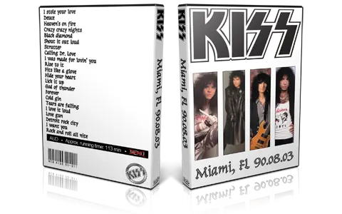 Artwork Cover of KISS 1990-08-03 DVD Miami Audience