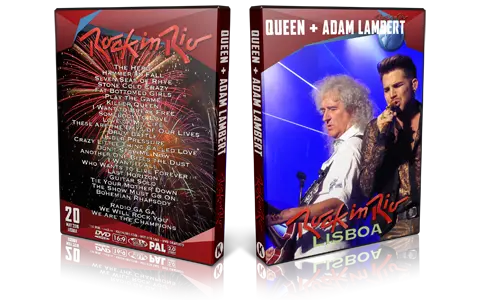 Artwork Cover of Queen and Adam Lambert 2016-05-20 DVD Rock in Rio Portugal Proshot