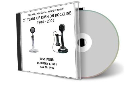 Artwork Cover of Rush 1991-12-02 CD Rockline Soundboard