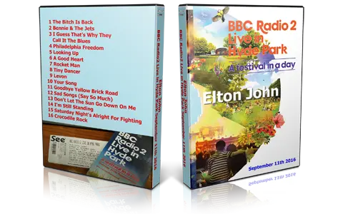 Artwork Cover of Elton John 2016-09-11 DVD London Proshot