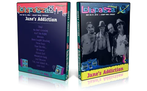 Artwork Cover of Janes Addiction 2016-07-30 DVD Lollapalooza Proshot