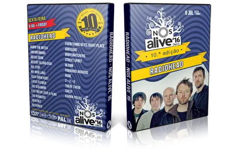 Artwork Cover of Radiohead 2016-07-08 DVD NOS Alive Proshot