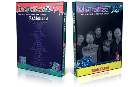 Artwork Cover of Radiohead 2016-07-29 DVD Lollapalooza Proshot