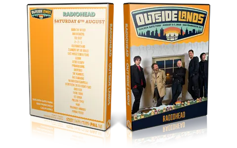 Artwork Cover of Radiohead 2016-08-06 DVD Outside Lands Music and Arts Festival Proshot