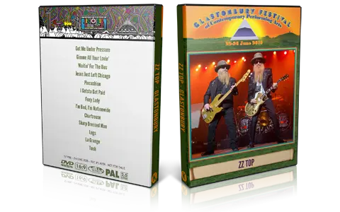 Artwork Cover of ZZ Top 2016-06-24 DVD Glastonbury Festival Proshot